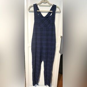 Smash + Tess Jumpsuit Checked Print Blue Sz M